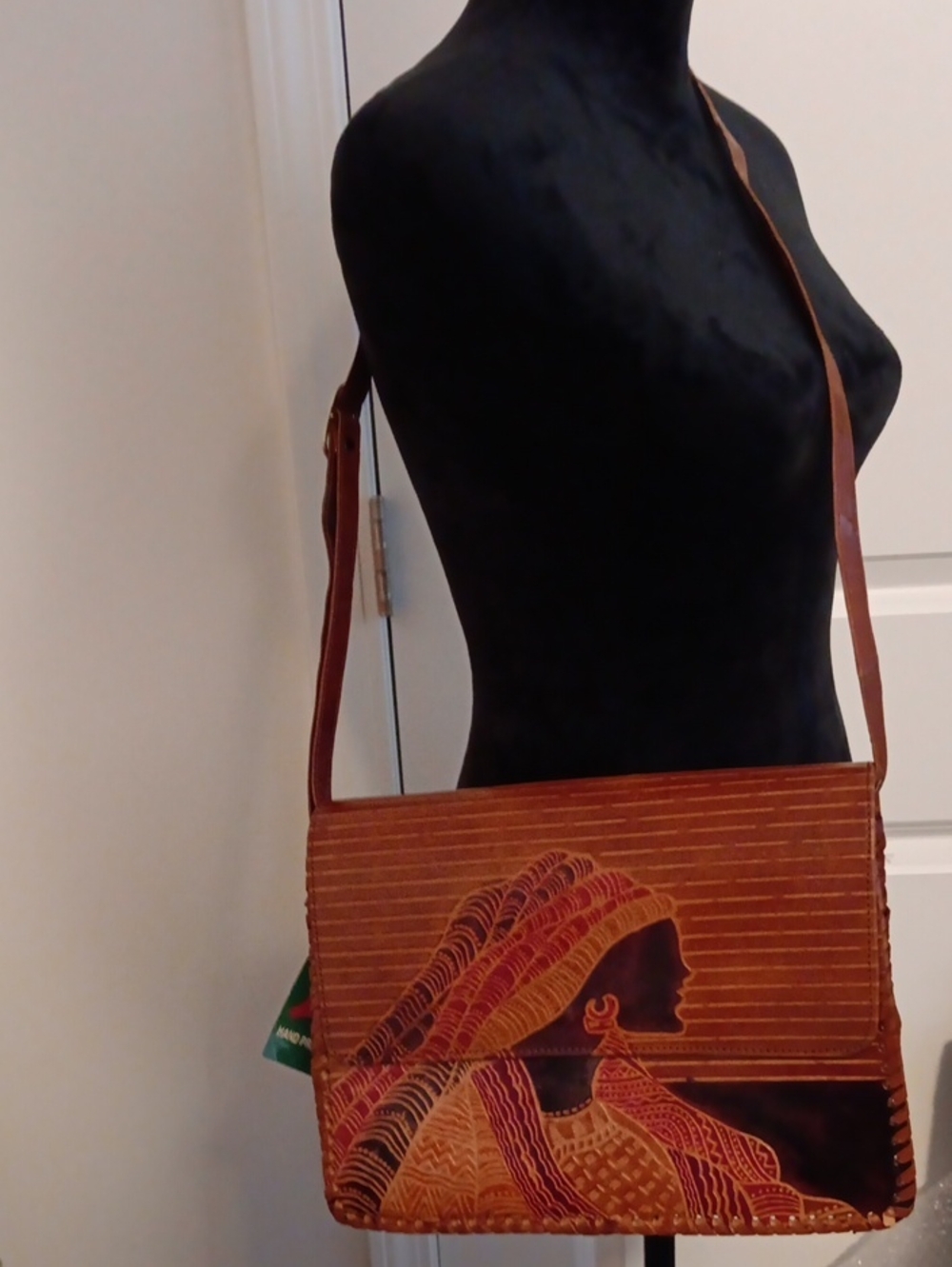 Handcrafted Brown Embroidered Crossbody Bag - Women's Shoulder Bag